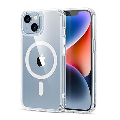 ESR for iPhone 14/iPhone 13 Case, Compatible with MagSafe, Shockproof Military-Grade Protection, Scratch-Resistant Back, Magnetic Phone Case for iPhone 14/iPhone 13, Classic Hybrid Case, Clear