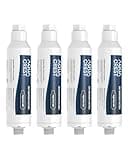 AQUA CREST RV Water Filter, RV Inline Water Filter with NSF Certified, Reduces Chlorine, Bad Taste and Odor, Ideal for Garden and Camper (Filter 4 Pack)
