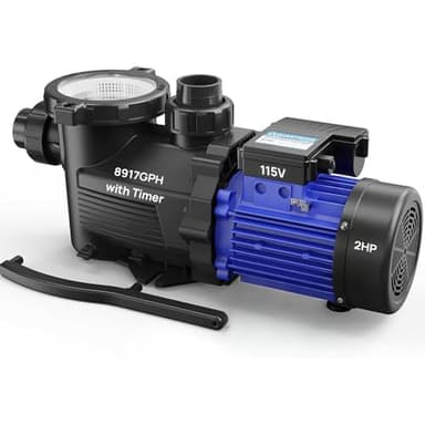 Aquastrong In/Above Ground Pool Pump High Flow Self Primming Swimming Pool Pump,Glossy Black