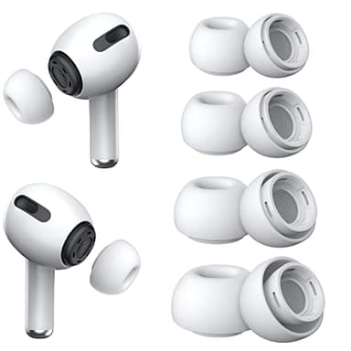 [4 Pairs ] Replacement Ear Tips for AirPods Pro and AirPods Pro 2 with Noise Reduction Hole, Silicone Ear Tips for AirPods Pro with Portable Storage Box and Fit in The Charging Case(XS/S/M/L)