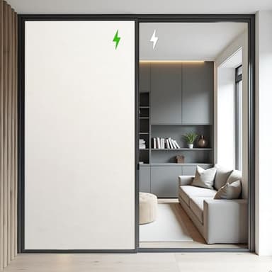 PDLC Switchable Smart Window Privacy Film, Clear-to-Opaque Electric Privacy Film, Smart Glass Film for Home Office, Door and Sliding Doors, Partitions, Projection