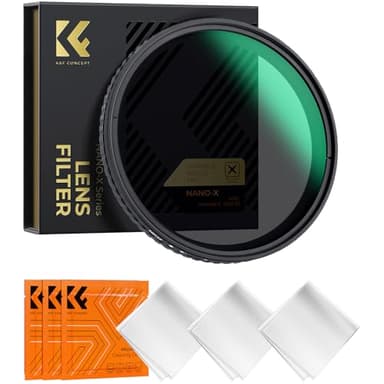 K&F Concept 82mm Variable ND Filter ND2-ND32 Camera Lens Filter (1-5 Stops) No X Cross HD Neutral Density Filter with 28 Multi-Layer Coatings Waterproof (Nano-X Series)