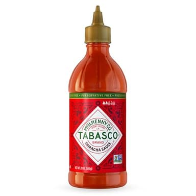 TABASCO Brand Sriracha Sauce, Medium Hot Sauce, Easy-to-Squeeze Bottle, Thai-Style with Louisiana Twist, Rich & Bold Flavor, Great on Stir-Fry, Teriyaki, & More, 20 Oz (Pack of 1)