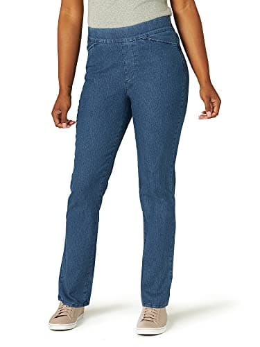 Chic Classic Collection Women's Easy Fit Elastic Waist Pant, Mid Shade, 14