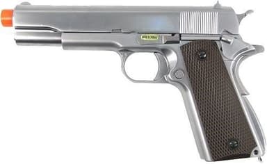 we 1911 metal gas blowback gun silver(Airsoft Gun)