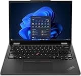Lenovo ThinkPad X13 2-in-1 Gen 5 Laptop with Intel Core Ultra 7 155U Processor, 13.3" WUXGA, Touch Display, 16GB RAM, 1TB SSD, Pen, 5MP RGB+IR Cam, Integrated Intel Graphics, FP Reader, and Win 11Pro