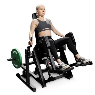 GMWD Hip Abductor Machine, 3D ARC Motion Hip Abductor Machine, 300lbs Capacity Plate Loaded Hip Abduction Machine, Inner and Outer Thigh Machine for Home Gym
