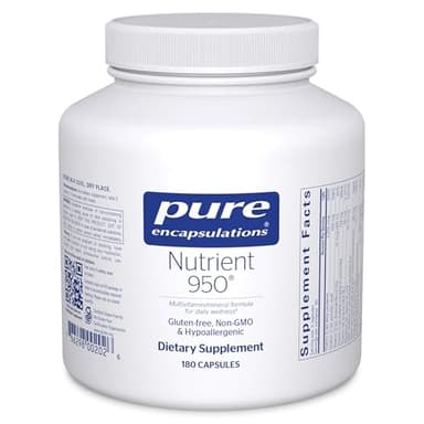 Pure Encapsulations Nutrient 950 | Multivitamin Mineral Supplement to Support Physiological Functions and a Healthy Lifestyle* | 180 Capsules
