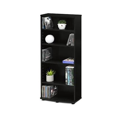 FURINNO Jaya 4-Tier Multimedia Storage Tower, Espresso