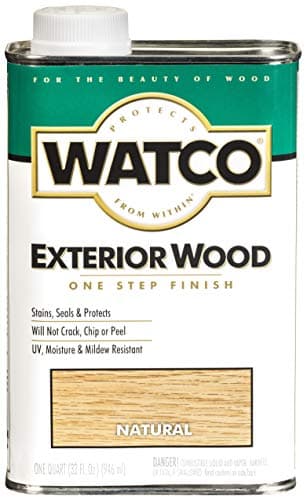 Watco 67741 Exterior Wood Finish, Quart, Natural