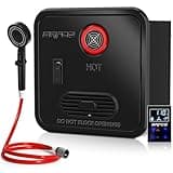 RV Tankless Water Heater, 55000 BTUs Instant Hot Water Heater with 15 x 15 inches Door & Remote Controller, DC 12V MAX 3.9GPM, Propane Gas Power Technology, Compatible with All RVs(Black)