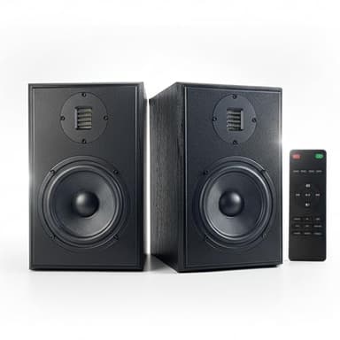 SAMTRONIC 6.5" Powered Bookshelf Speakers with 4 inches AMT Tweeter, Hi Res Audio Home Theate for Record Player Speakers with BTV5.3,RCA,Opt,HMDI(ARC),USB Input Non-fatiguing