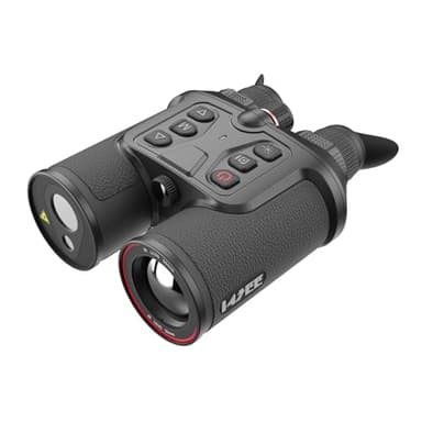 B50-640 LRF Thermal Binoculars for Hunting， Infrared Heat Night Vision with 50mm Focal Length, 640×480 pix @ < 30 mK NETD Sensor, LRF with 600m Accuracy, OLED High-Definition Display