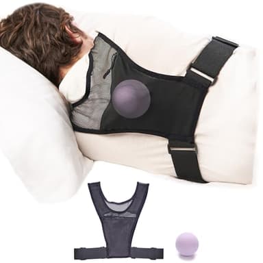 Anti Snoring Device | Positional Sleep Apnea Device | Side Sleep Trainer to Stop Snore | Includes Ball to Prevent Back Sleeping | Positional Therapy for Snoring Relief | Adjustable, Lightweight Vest