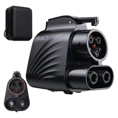 BMKCT NACS to CCS1 Adapter, 2025 Upgraded 500A/1000V DC 250KW for Tesla Supercharger Adapter for Ford Mustang Mach-E/F-150 Lightning, Rivian, GM, Volvo and Polestar EVs