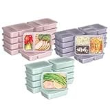 Bentgo Prep 60-Piece Meal Prep Kit - Reusable Food Containers 1-Compartment, 2-Compartment, & 3-Compartments for Healthy Eating - Microwave, Freezer, & Dishwasher Safe (Floral Pastels)