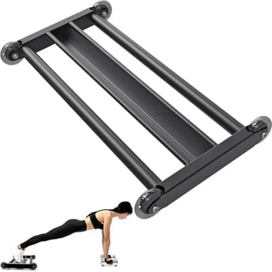 Lifeswell Glute Ham Glider, Multi-Functional Hamstring Roller with Smooth Wheels, V-Bar for Hamstring Curls, Ab Glider Workout & Core Strength Training