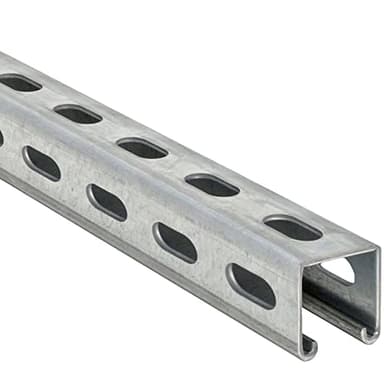 Electriduct Metal Strut Channel 3-Sided Slotted 12-Gauge Galvanized Steel C-Profile Framing 1-5/8 x 1-5/8" 45 Inch (2 Pack / 7.5 Feet)