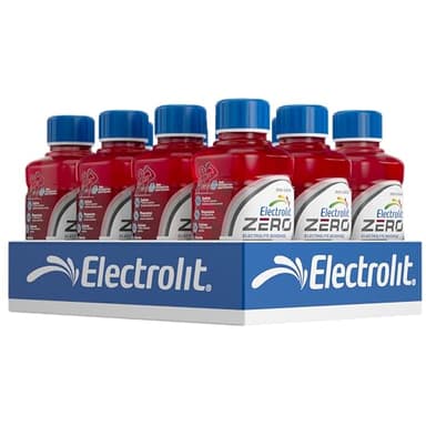 Electrolit Zero, Electrolyte Beverage, Fruit Punch Splash, 21 Fl Oz bottle (Pack of 12)