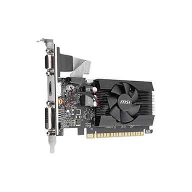 msi Gaming GeForce GT 710, Graphics Card, Desktop, HDMI/VGA/DVI - 2GB GDRR3 64-bit HDCP Support DirectX 12 OpenGL 4.5 Single Fan Low Profile, Nvidia