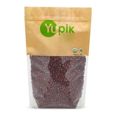 Yupik Organic Adzuki Beans, 2.2 lb (35.2 oz), Non-GMO, Vegan & Gluten-Free, USDA Certified, Kosher, Mildly Nutty Flavour, Ideal for Soups, Stews & Casseroles