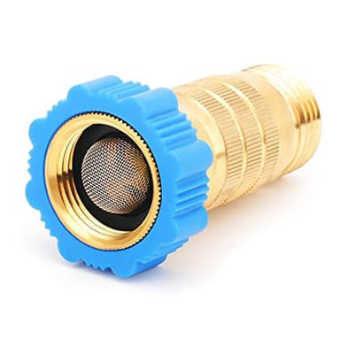 RV Hi-Flow Water Pressure Regulator 50-55 psi, 3/4 Inch Thread Lead-Free Brass Inline Water Pressure Reducer for Camper, Trailer, RV Plumbing System