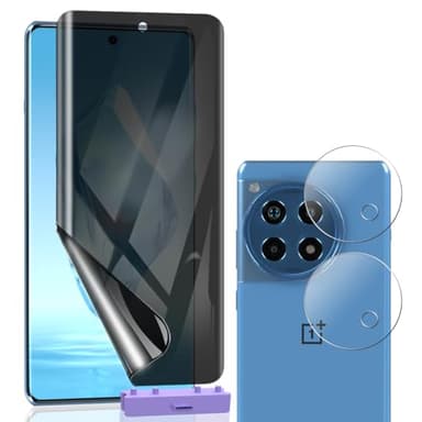 Cmiuubrer 1 Pack for Xiaomi 14 Ultra Privacy Screen Protector with 2 Pack Camera Lens Protector. Easy Installation, Anti Spy Flexible TPU Film NOT Tempered Glass for Xiaomi 14 Ultra