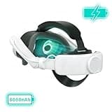 IOTEXPO Head Strap for Meta Quest 3/3S with Battery 8000mAh Pack, Elite Head Strap 15W Compatible for Oculus Quest 3/3S with Battery, Rechargeable Adjustable VR Accessories Compatible