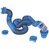 DUMPMAN RV Sewer Hose 20 Ft, Sewer Hose for RV Camper, RV Sewer Hose Kit with Swivel Fitting - Includes 90 Degree Clear View Sewer Adapter, and 2 Storage Caps