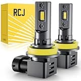 RCJ H11 Bulb, H8 H9 H16 Fog Bulbs 100W 30000LM Super Bright with Cooling Fan, Cool White Fog Lights, Plug and Play, Pack of 2