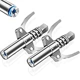 Akeoil Grease Gun Coupler, Grease Gun Tips, Grease Gun Accessories, 12000 PSI Leak Proof Design Double Handle Grease Nozzle, Compatible with All 1/8" NPT Grease Guns (2PCS)