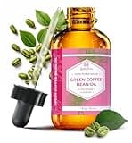 Leven Rose Green Coffee Bean Oil 100% Natural Pure Cold Pressed Unrefined Coffeebean Oil For Around Eyes, Face, Nails, Skin, And Hair- 1 oz Bottle (1 ounce)