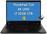 Lenovo Latest ThinkPad T14 14" UHD 4K Intel Quad-Core i7-10610U, 32GB RAM, 1TB PCIe SSD (3840x2160) Business Laptop, Thunderbolt 3, Backlit, Fingerprint, Windows 10 Pro + IST Computers HDMI Cable