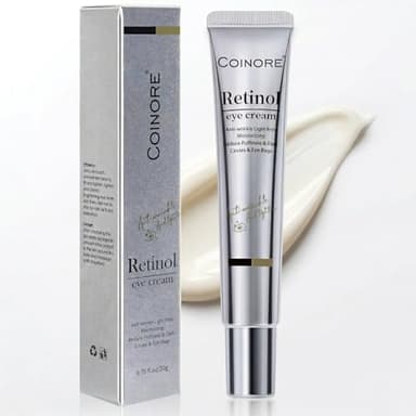 Retinol Under Eye Cream - Anti-Aging Treatment for Dark Circles, Puffiness & Wrinkles, Gentle Formula for Men & Women to Reduce Fine Lines, 0.7 Fl Oz