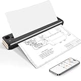 Portable Printer Wireless, Bluetooth WiFi Printers for Home Use, Small Inkless Thermal Printer for Travel, Supports 8.5" x 11" US Letter&A4 Size, Compatible with Android iOS Phone Laptop (Gray)
