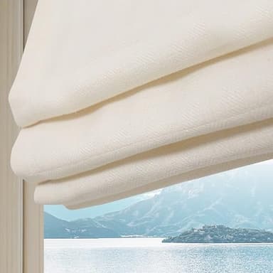 Artdix White Cordless Roman Shades for Windows, Timeless Blackout Light Filtering Roman Windows Shades for Any Room Style, Doors, Kitchen Windows, Easy to Install