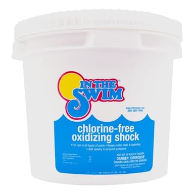 In The Swim Chlorine-Free Pool Shock - Quick Dissolving, Fast-Acting, Shock-Oxidizer for Swimming Pools, Spas, and Salt Chlorinated Pools Compatible - 40 Pound Bucket
