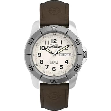 Timex Men's T46681 Expedition Traditional Brown Leather Strap Watch