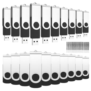(Not 128GB) ABLAZE 128MB USB Flash Drive 100 Pack, USB 2.0 Thumb Drives Bulk Memory Sticks Pendrives 100PCS (Black)