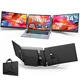 Laptop Screen Extender, 14" FHD 1080P Triple Portable Laptop Screen Extender Monitor for 13"-16.5" Laptop with Stand Dual Monitors Built-in Speakers, Laptop Monitor Extender for MacOS/Wins/Chrome/Dex