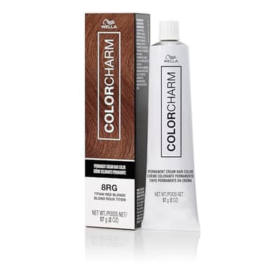 COLORCHARM Permanent Cream Hair Color, 8RG Titian Red Blonde, 2 oz.