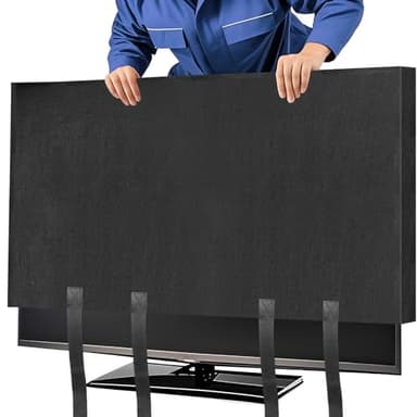 Wibeelee TV Cover Moving Dust Anti-Scratch TV Screen Cover Fits 70"-75" TV with Bottom Strap for Protection TV Moving Home Renovation Pet Scratch or Other Furniture(75")