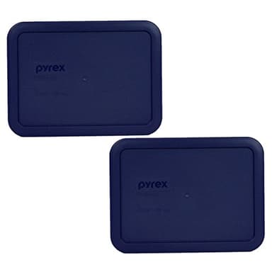 Pyrex 7210-PC 3-Cup Blue Food Storage Replacement Lid (2-Pack) - Made in the USA