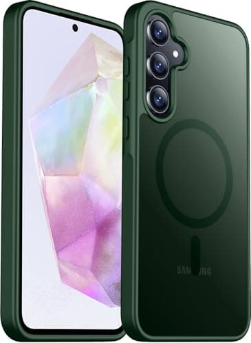 teloxy Designed for Samsung Galaxy A35 5G Case, [10 FT Military Grade Drop Protection] Heavy Duty Shockproof Phone Case for Galaxy A35, Dark Green