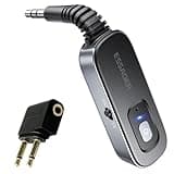 Bluetooth Receiver for Car, Noise Cancelling 3.5mm AUX Bluetooth Car Adapter, Wireless Audio Receiver Transmitter for Home Stereo/Wired Headphones Airplane, Gray