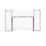 EZGoal Hockey Folding Pro Goal with Backstop and Targets, 2-Inch, Red/White