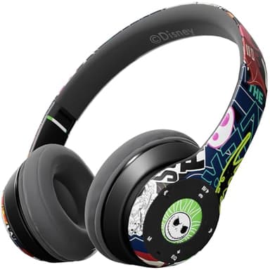 iJoy Disney Nightmare Before Christmas Jack Sticker Bluetooth Headphones - Wireless Foldable Over-Ear Headset, Built-in Mic, Enchanting Sally & Friends Design, for Adults & Kids