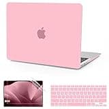 B BELK Compatible with MacBook Air 13 inch Case 2010-2017 Release Model A1466 A1369, Matte Plastic Laptop Hard Shell Case +Keyboard Cover +Screen Protector for MacBook Air 13.3 inch Case, Pink