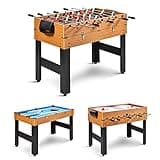 GYMAX 3 in 1 Game Table, 49 in Multi Game Table with Foosball Hockey & Billiards, Competition Sized Combo Game Table for Home, Game Room, Bar, Party, Club