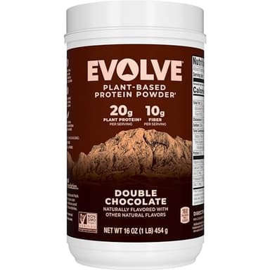 Evolve Protein Powder, Classic Chocolate, 20g Protein,10g Fiber, 1 Lb